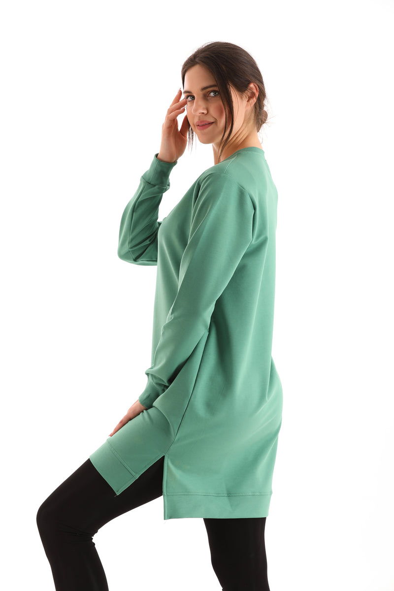 JMN Basic Cotton Tunic Almond Green