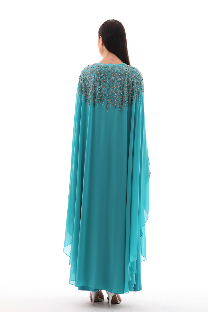 SMS Dubai Abaya Turquoise