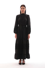 A&M Lace Detailed Dress Black