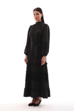 A&M Lace Detailed Dress Black