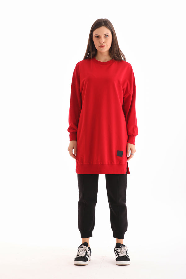 SL Basic Cotton Tunic Red