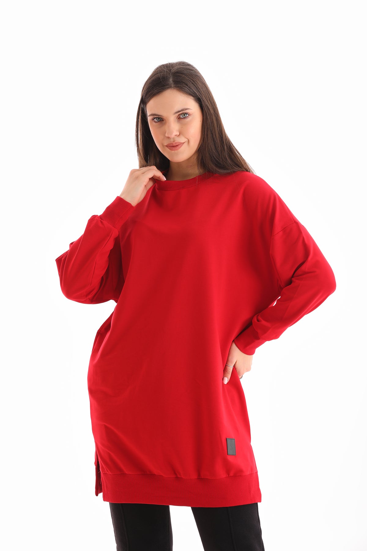 SL Basic Cotton Tunic Red