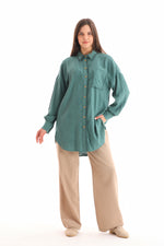 KA Pocket Dtld Tunic Forest Green