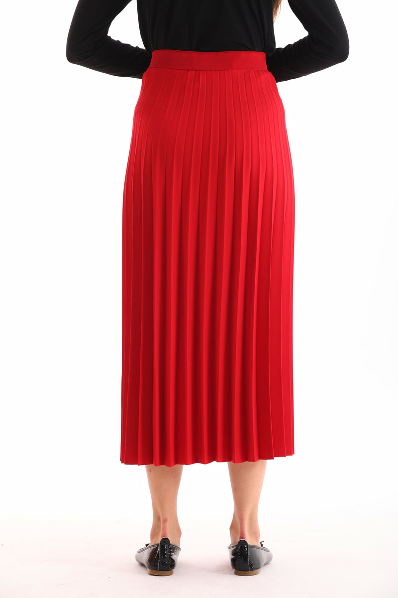 NLW Pleated Skirt Red Moda Natty NLW Pleated Skirt Red Moda Natty