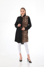 N&C 201A Cotton Tunic Black&Leopard
