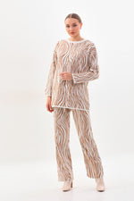 WS Zebra Knitted Set Mink