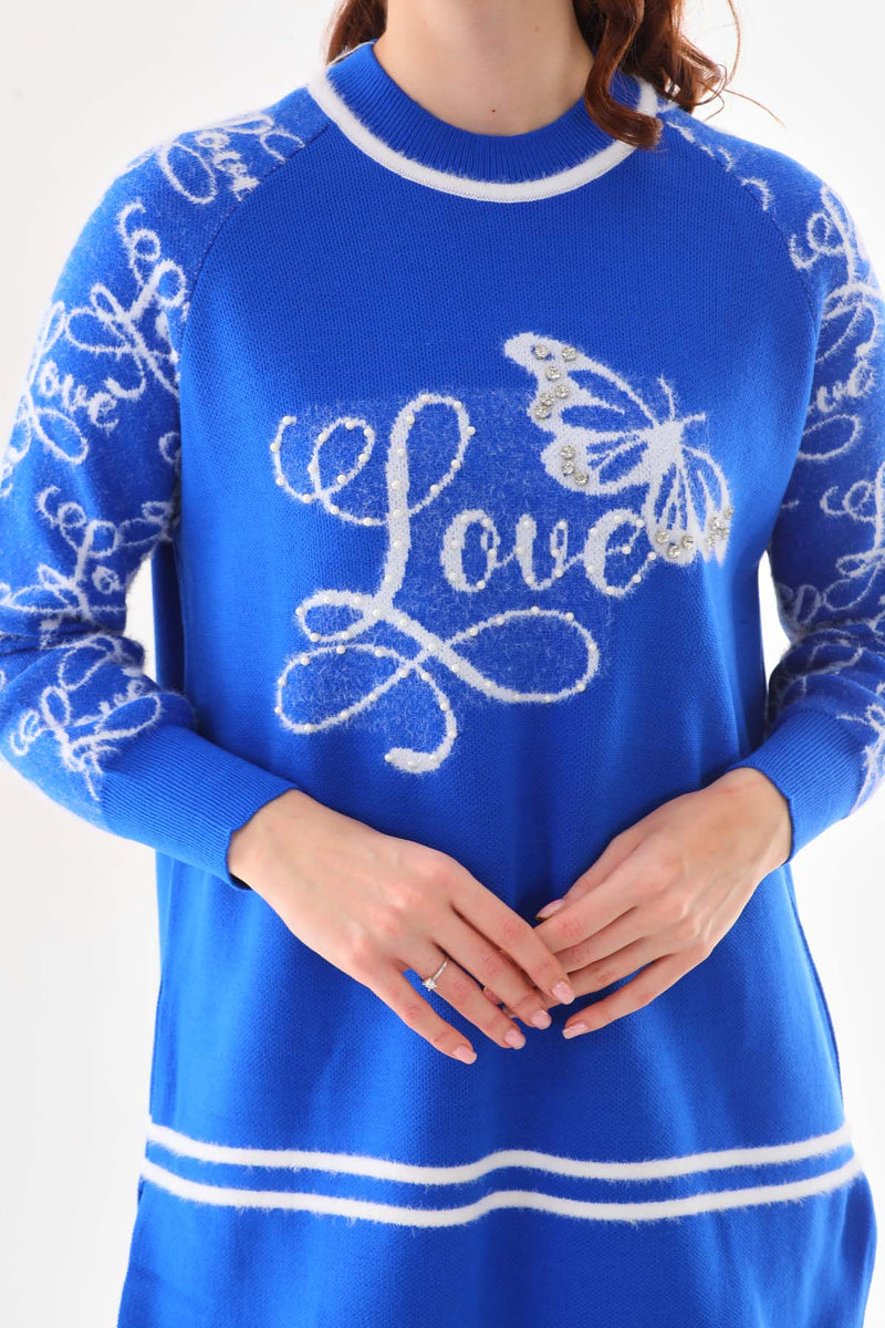 TPK Love Knitted Set Sax Blue
