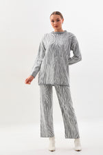 WS Zebra Knitted Set Gray
