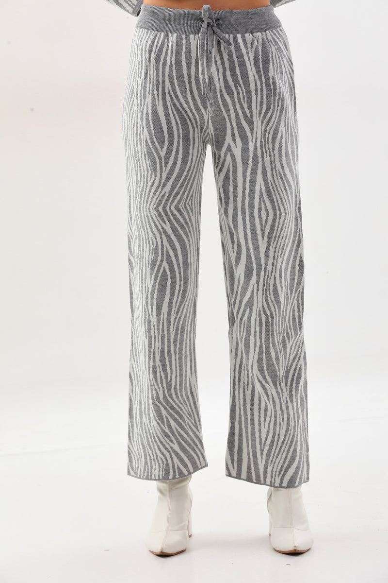 WS Zebra Knitted Set Gray