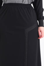 HSN Side Detailed Skirt Black