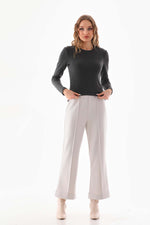 SZ Ribbed Oysho Double Pants Stone