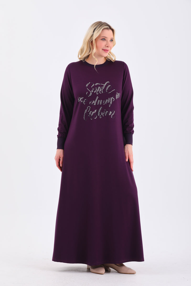 SR Article Printed Dress Purple
