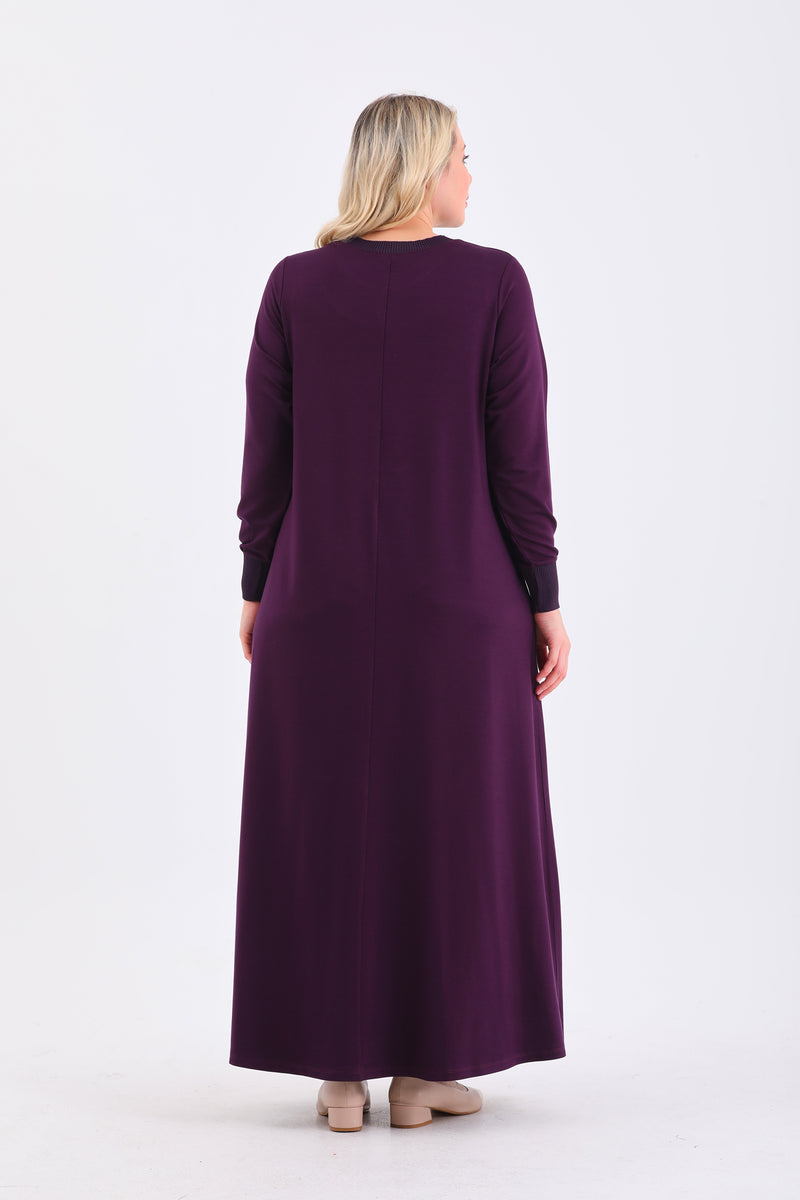 SR Article Printed Dress Purple