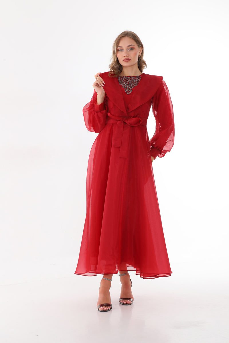 T&N Aleyna Dress Red