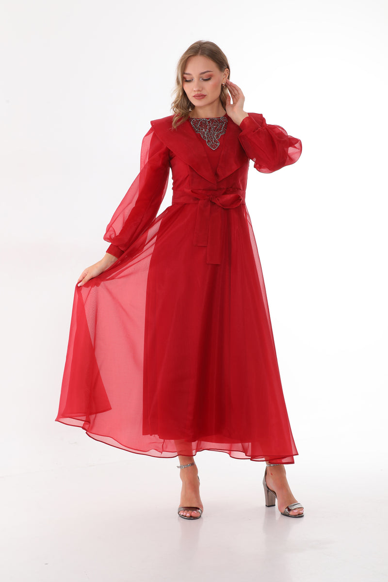 T&N Aleyna Dress Red