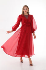 T&N Aleyna Dress Red