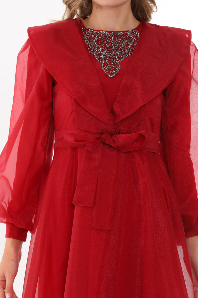 T&N Aleyna Dress Red