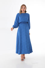 N&T Satin Viscose Dress Blue