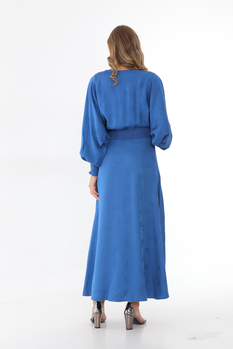 N&T Satin Viscose Dress Blue