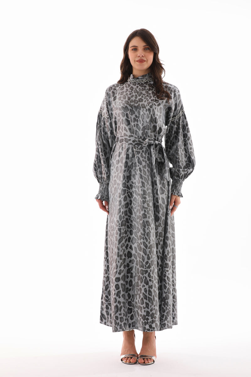 ETC Leopard Dress Gray