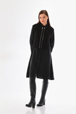D&T Silk and Knitted Tunic Black