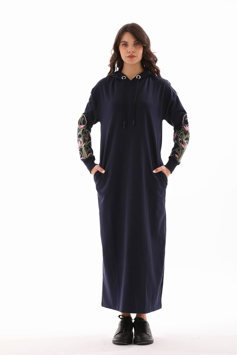 JMN Cotton Dress Navy Blue