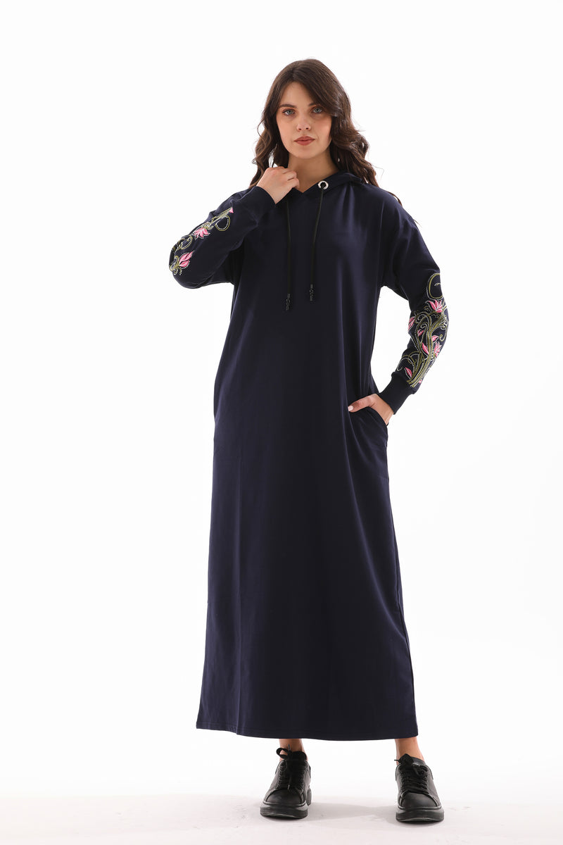 JMN Cotton Dress Navy Blue