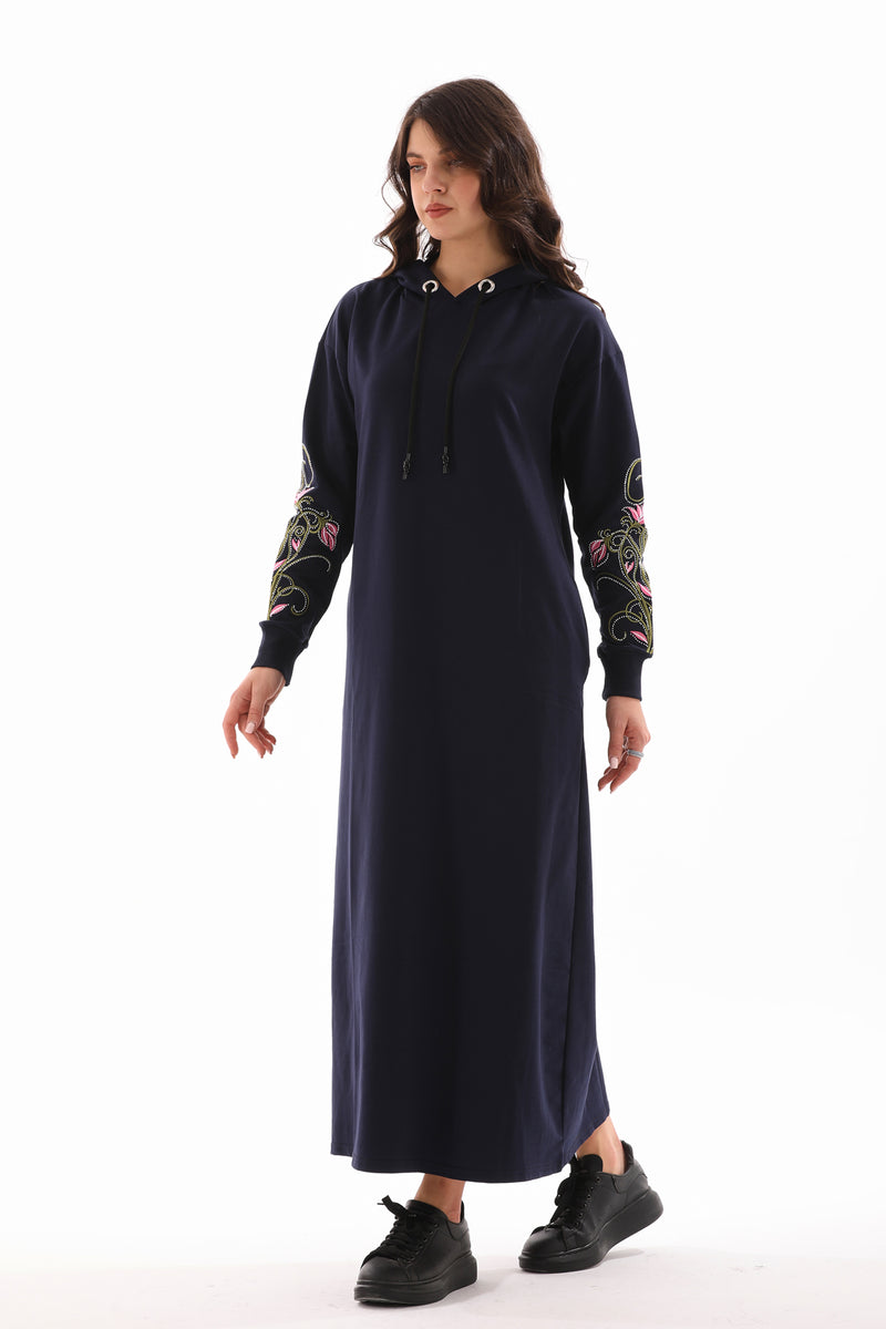 JMN Cotton Dress Navy Blue