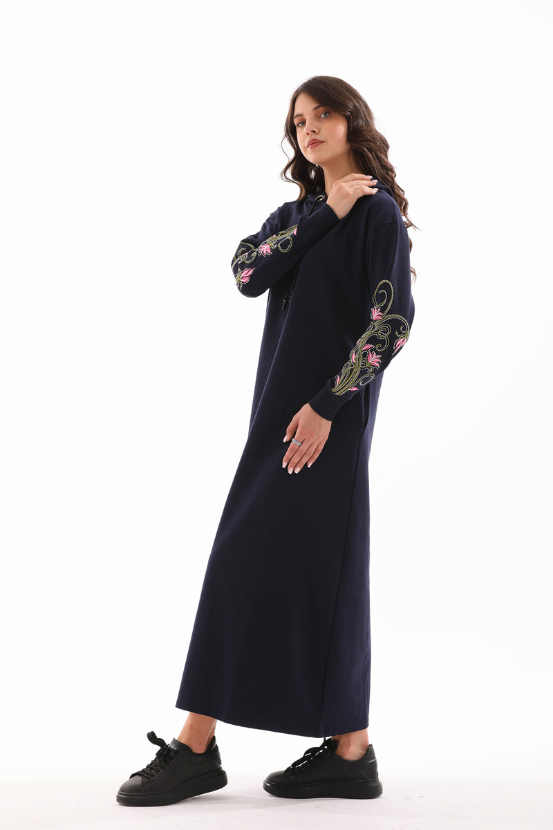 JMN Cotton Dress Navy Blue