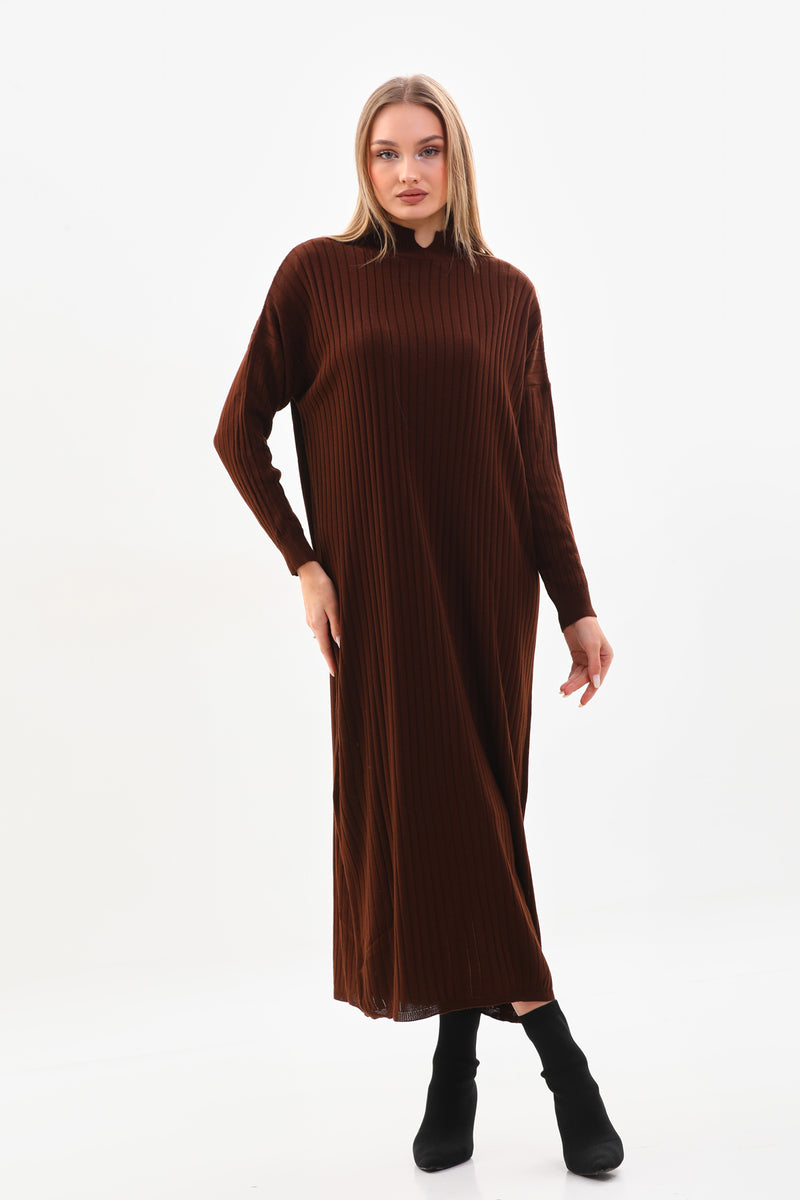 AFL Funda Knitted Dress Dark Brown