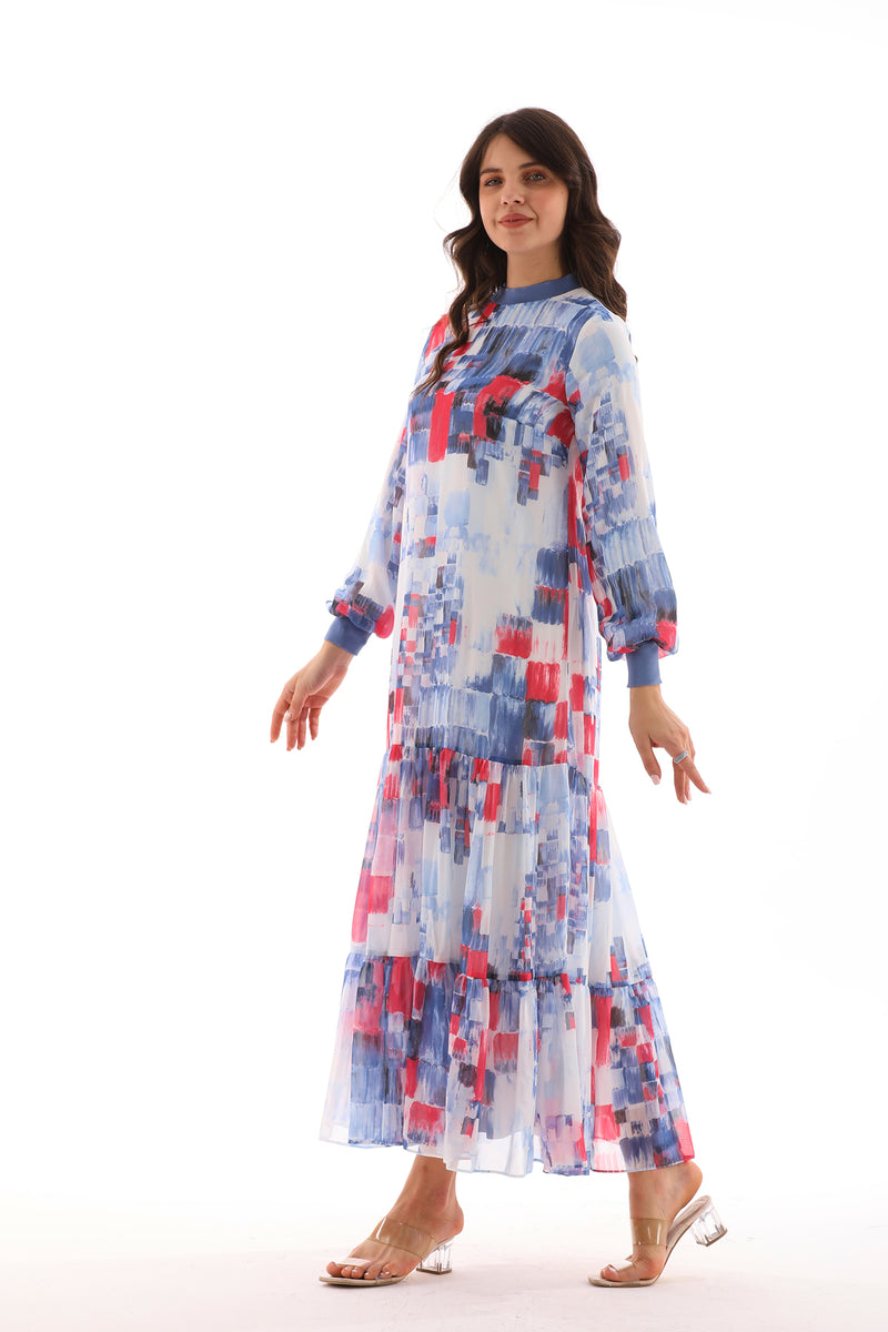 PN Printed Dress Blue