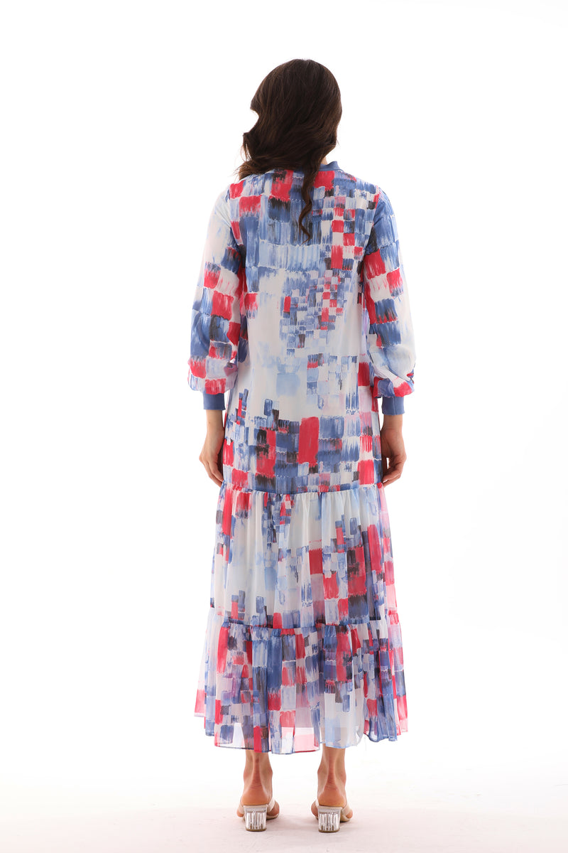 PN Printed Dress Blue