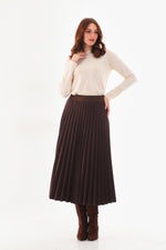 SZ Pleated Skirt Brown