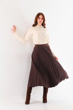 SZ Pleated Skirt Brown
