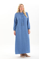 MSB Crew Neck String Dress Blue