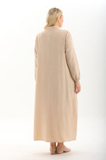 MSB Crew Neck String Dress Cream