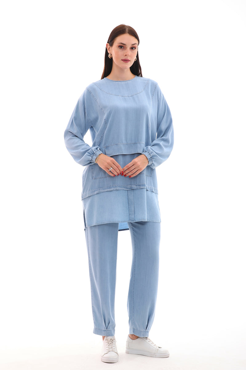 A&W Denim Set Blue