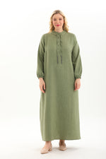 MSB Crew Neck String Dress Almond Green