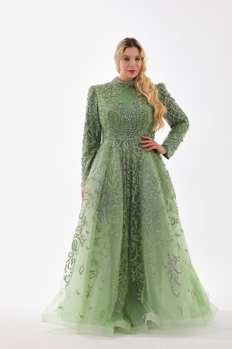 BLY Bella Plus Size Gown Green