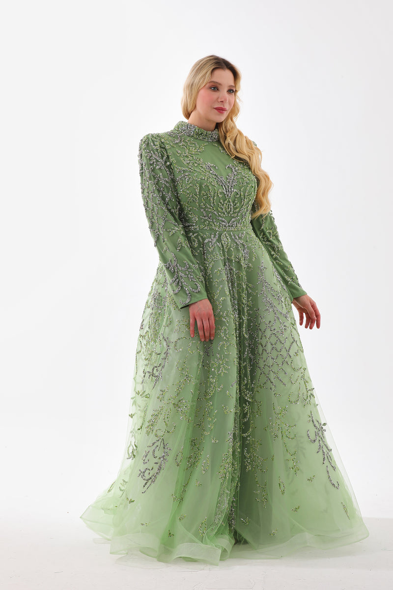 BLY Bella Plus Size Gown Green