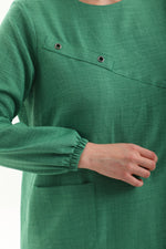 MSB Linen Nervur Tunic Green