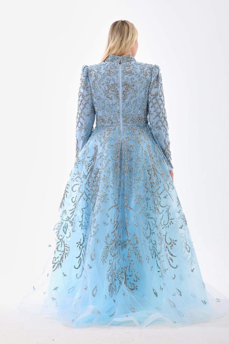 BLY Bella Plus Size Gown Baby Blue