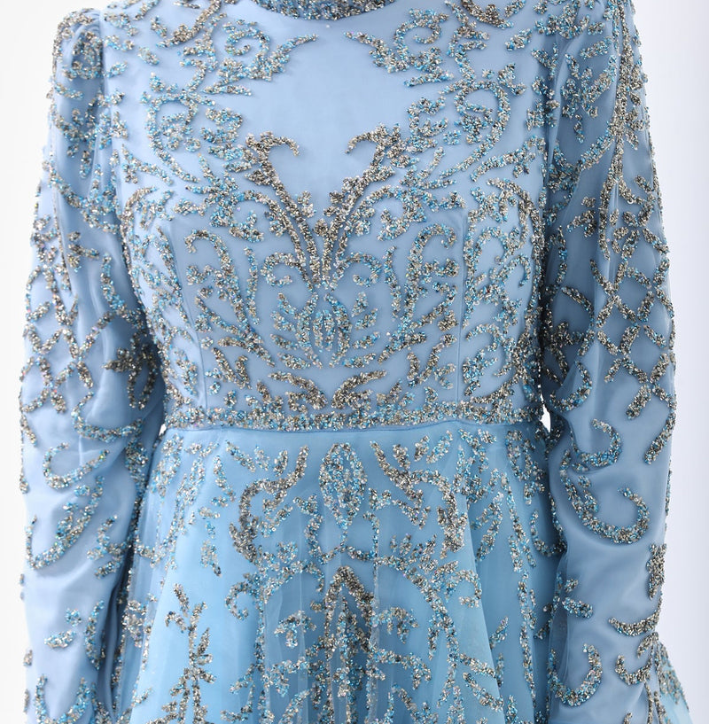 light blue plus size formal dress BLY Bella Special Occasion Plus Size Gown Baby Blue – Moda Natty