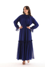 PN Rose Detailed Dress Navy Blue