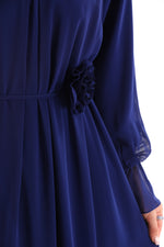 PN Rose Detailed Dress Navy Blue