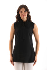 PM Sleeveless Blouse Black