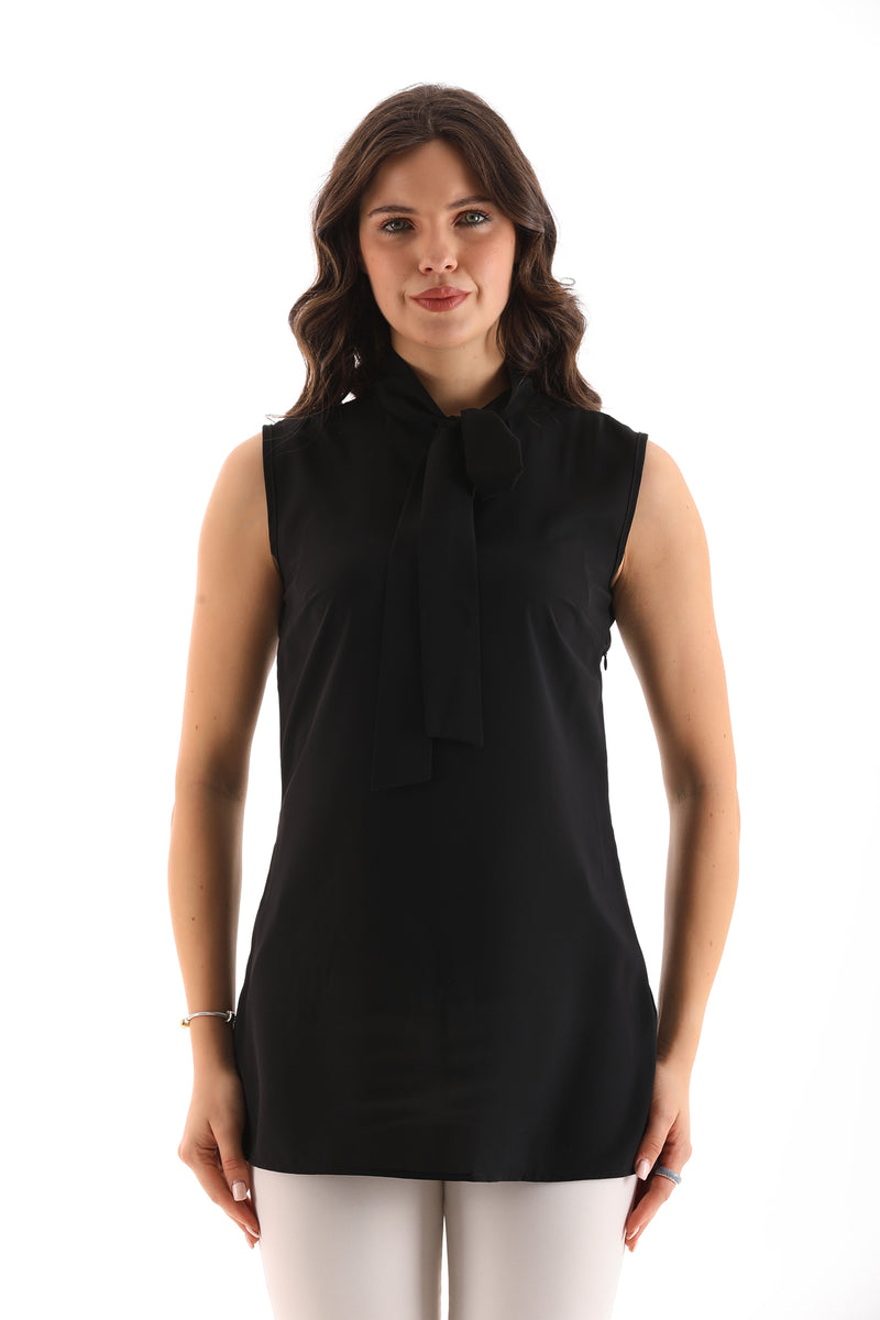 PM Sleeveless Blouse Black