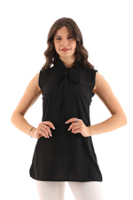 PM Sleeveless Blouse Black