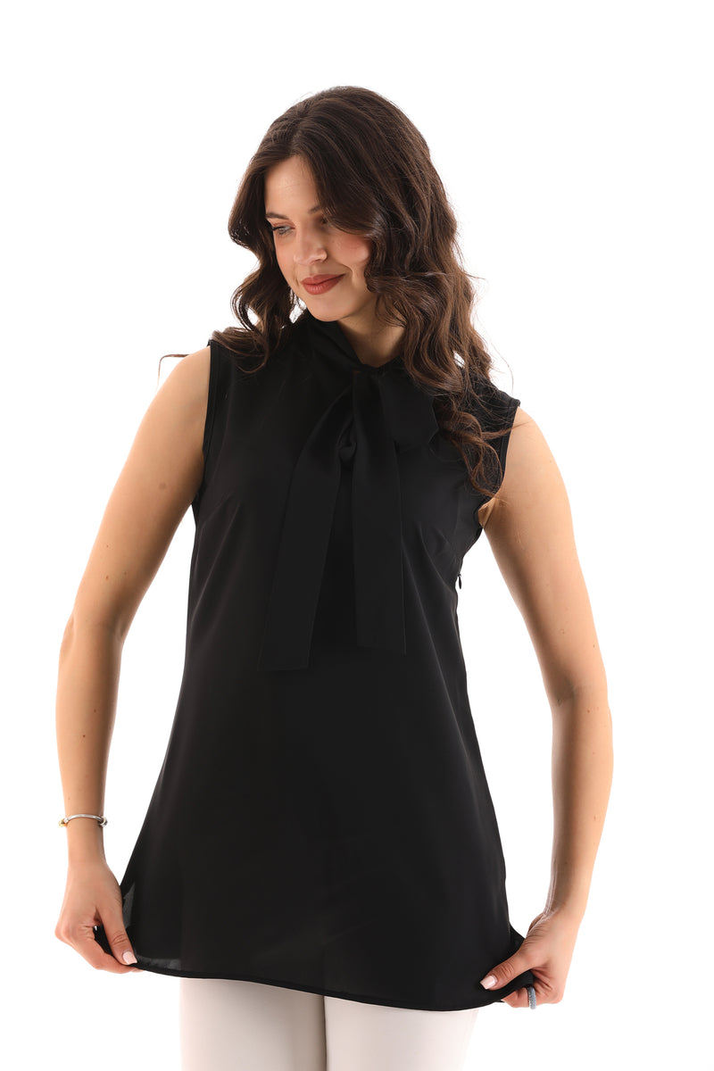 PM Sleeveless Blouse Black