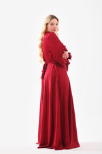 DMN Pamela Plus Size Dress Burgundy